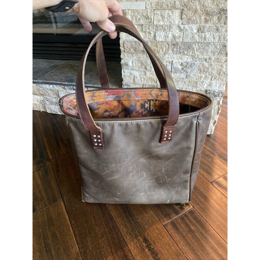 Consuela Brown Leather Studded Southwestern Tote